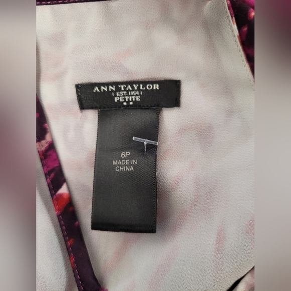 Ann Taylor Petite 6P Top Subtly Styled With Clear Sequins  Spaghetti Strap Lined - Picture 3 of 4